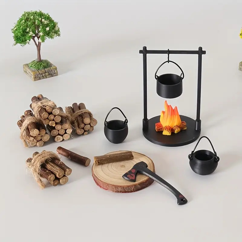 Mini Campfire Hanging Stove Po - Camping Hanging Cooking Pot ulasan dan harga