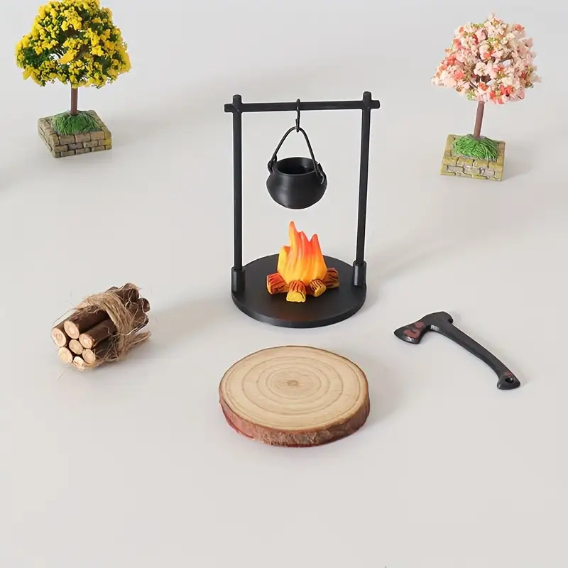 Mini Campfire Hanging Stove Po - Camping Hanging Cooking Pot ulasan dan harga