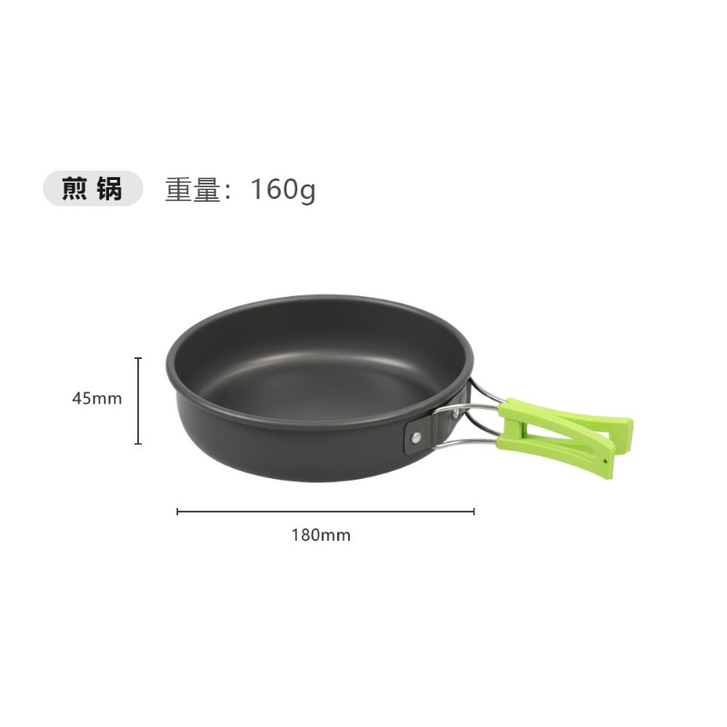 Outdoor Camping Cookware Set D - Camping Cooking Set With Kettle ulasan dan harga
