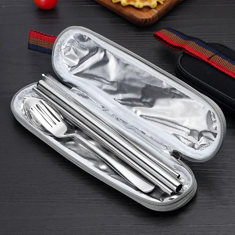 8Pcs/set Tableware Reusable Tr - Camping Cooking Cutlery Set ulasan dan harga