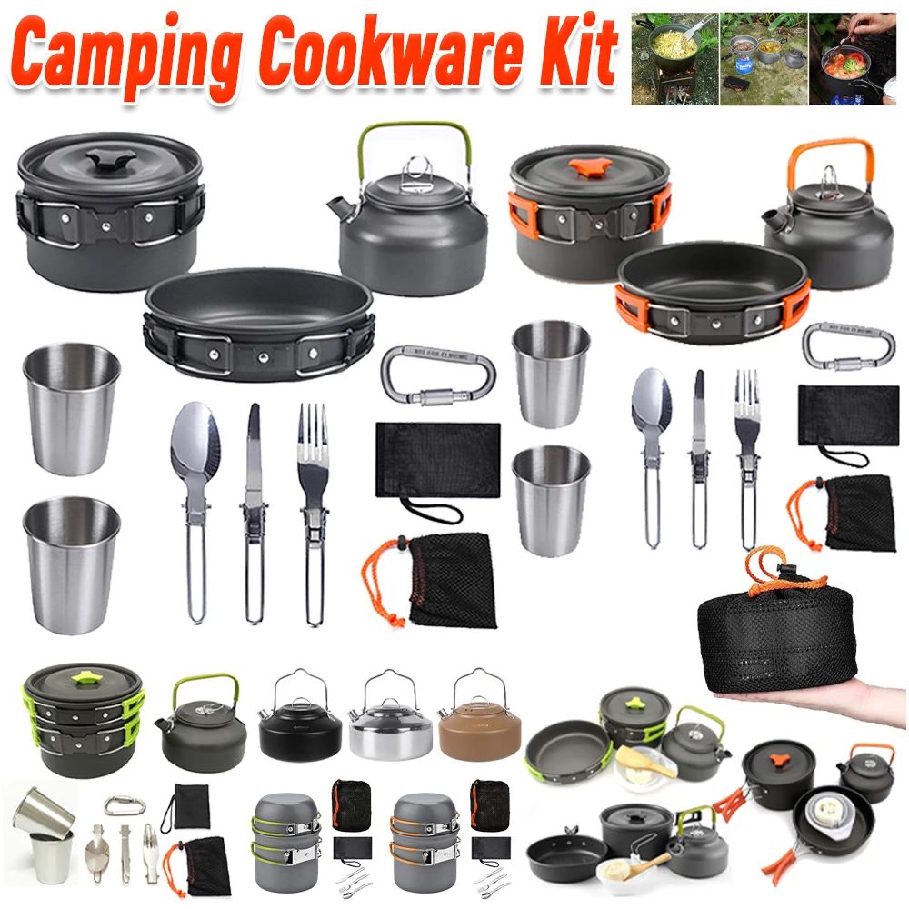 Camping Cookware Kit Kettle Po - Camping Cooking Set Stainless Steel ulasan dan harga