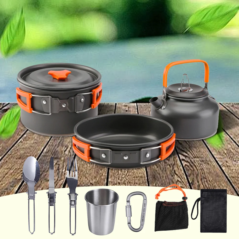 Camping Cookware Kit Kettle Po - Camping Cooking Set Stainless Steel ulasan dan harga