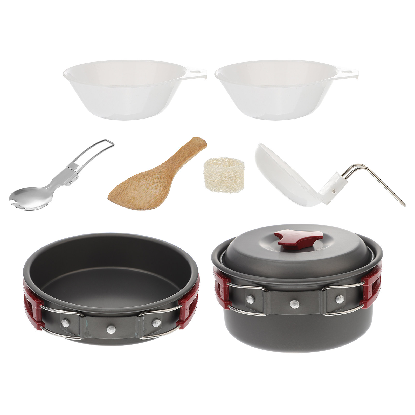 1Set Aluminum Outdoor Cookware - Camping Cooking Essentials Kit ulasan dan harga