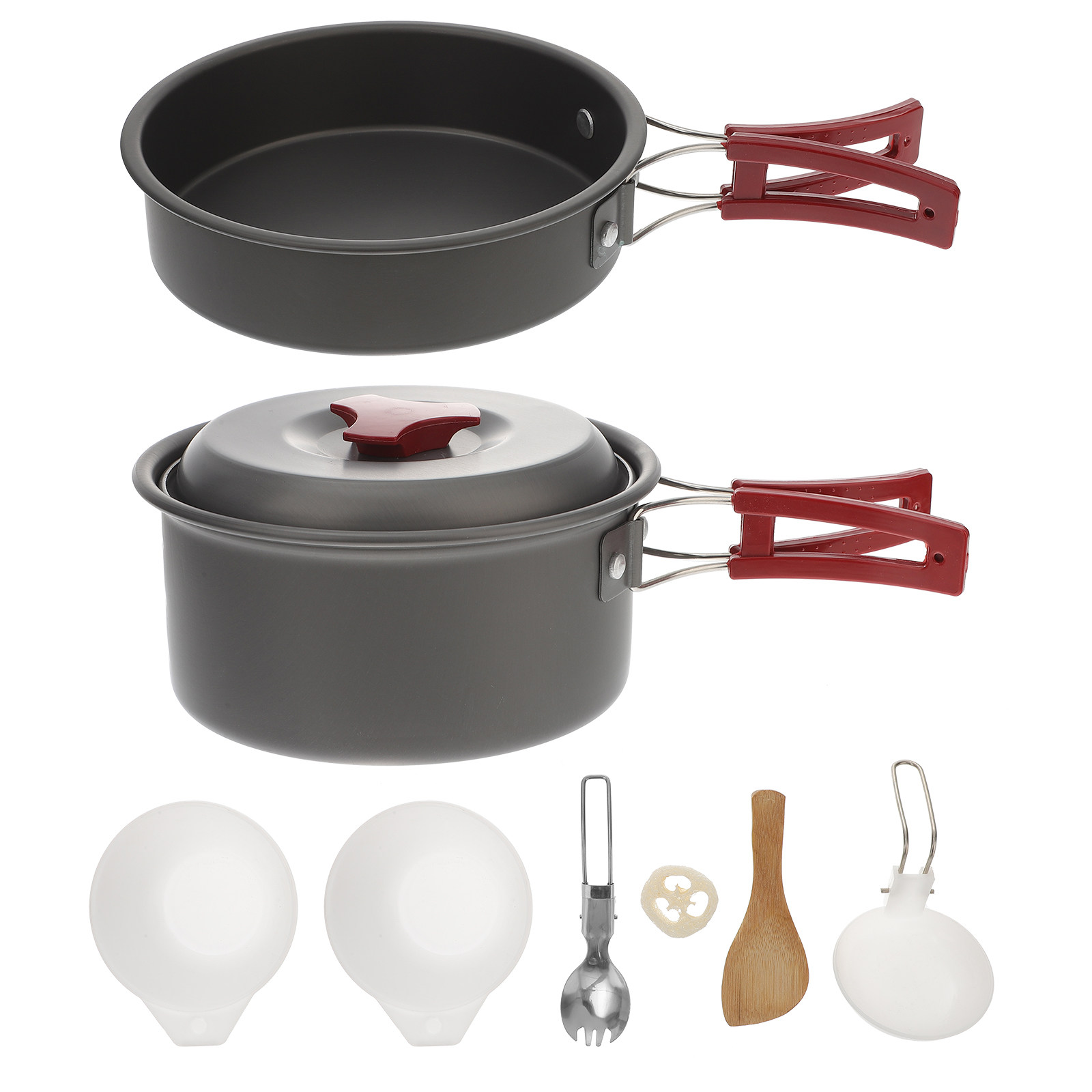 1Set Aluminum Outdoor Cookware - Camping Cooking Essentials Kit ulasan dan harga
