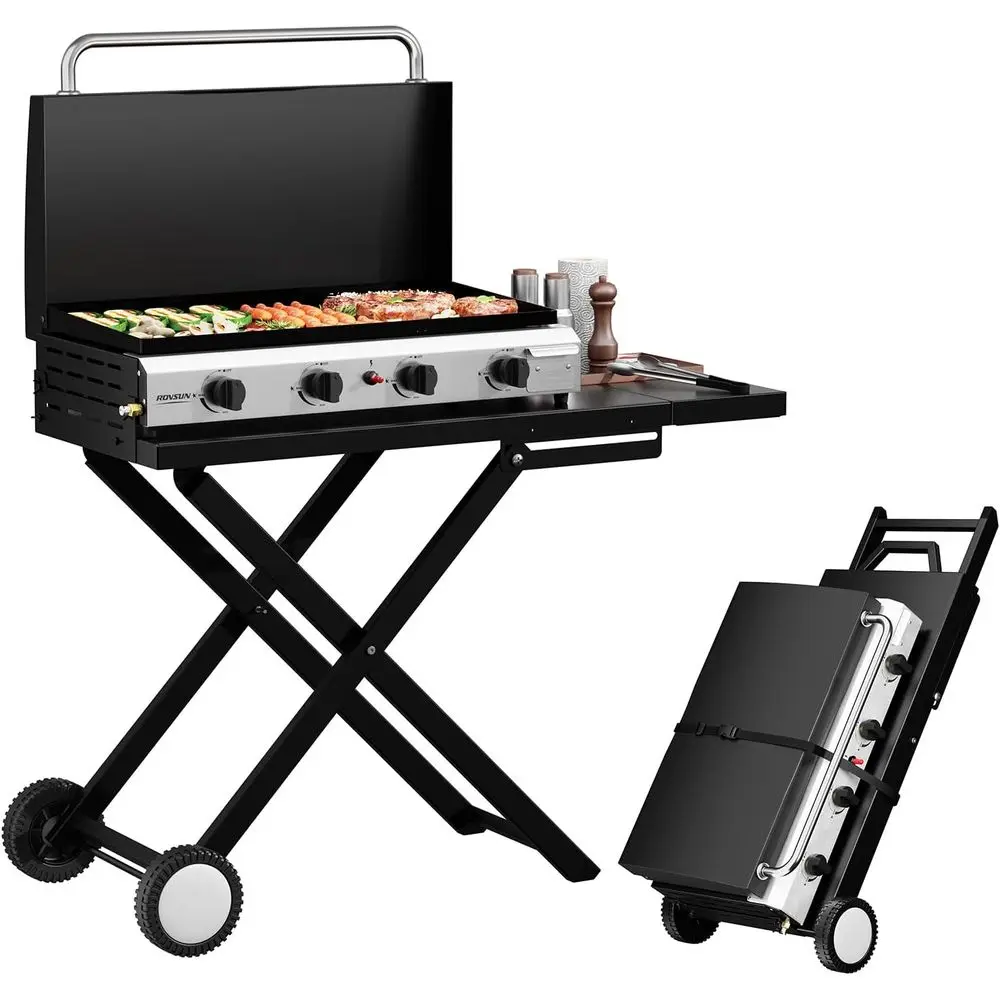 Portable 4-Burner Propane Grid - Camping Cooking Tray ulasan dan harga