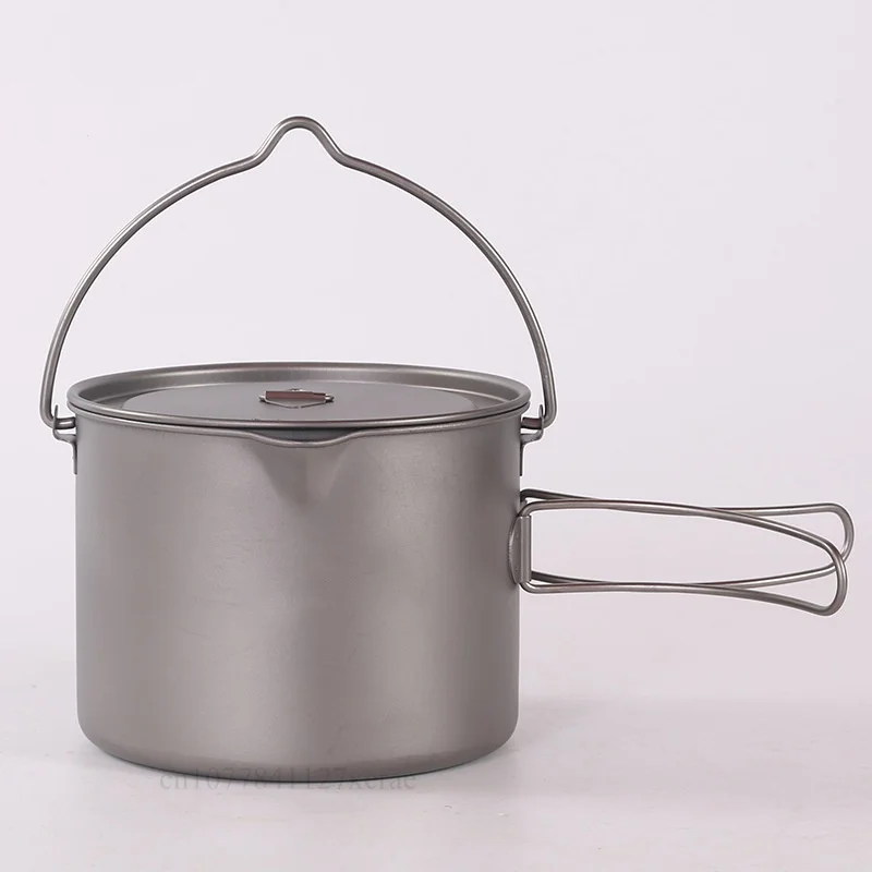 Pure Titanium Camping Cookware - Camping Hanging Cooking Pot ulasan dan harga